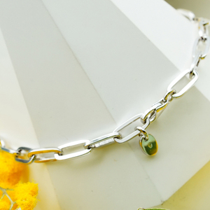 Pulsera Clásica de Oro Sólido 9K/14K/18K con Eslabones Minimalistas Tipo Clip, Cadena Rectangular de Alto Brillo para Lujo Diario - Product Image 4