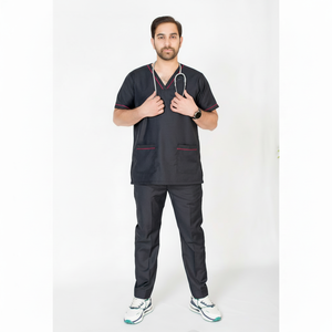 Nueva moda uniformes médicos hombres enfermería Scrubs Joggers Scrubs conjuntos uniformes masculinos y femeninos Scrub conjuntos - Product Image 1