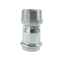 Adaptateur fileté mâle à sertir en acier inoxydable 304 316L BSP NPT DN20 DN25 DN32 1 pouce pour tuyau d'eau