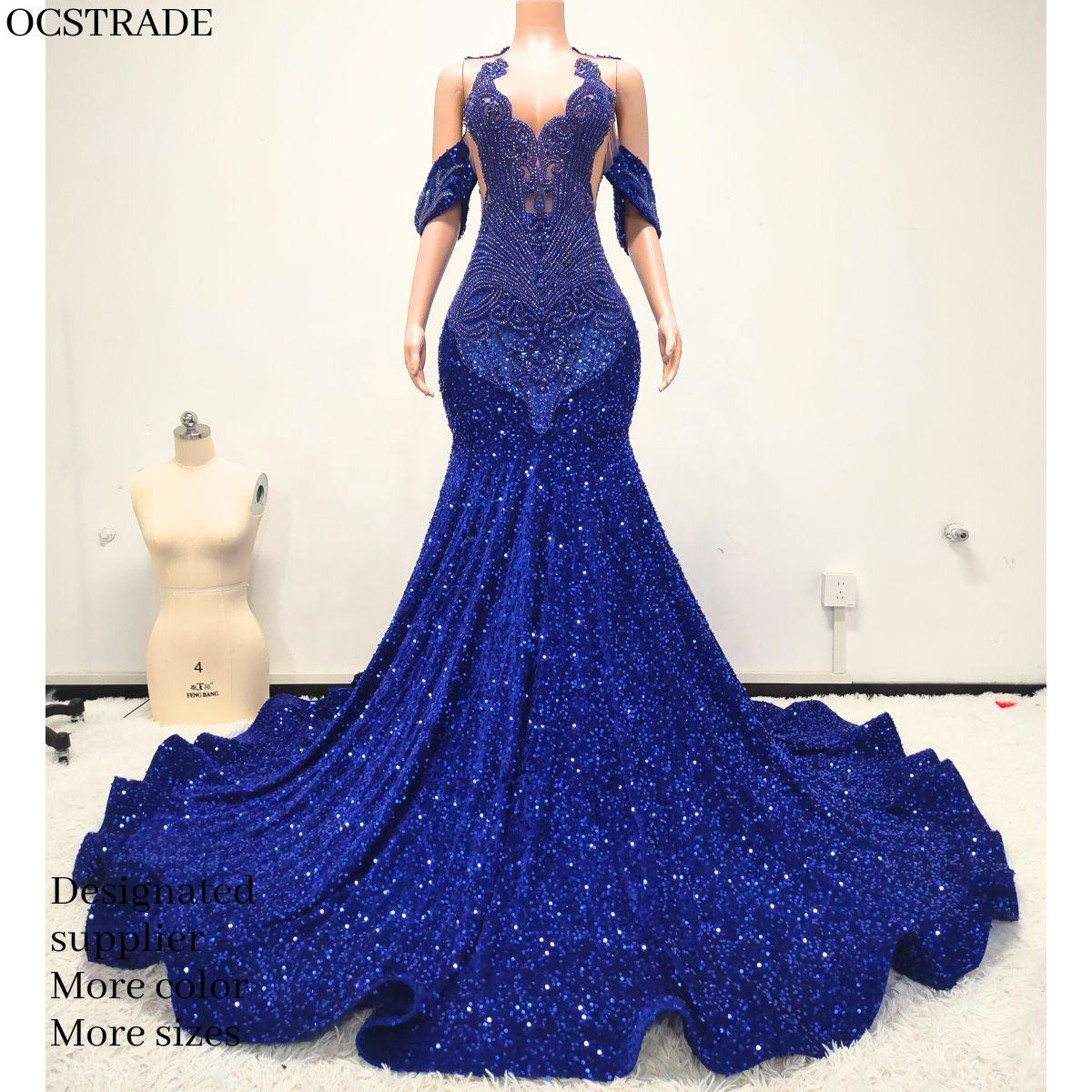 Best Selling Beaded Lace Evening Dresses Elegant Sexy Designs