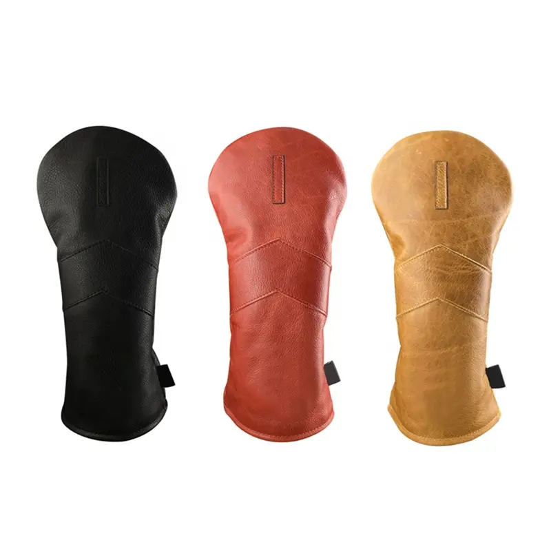 Leather Golf Club Headcover OEM Driver Head Covers Deluxe Golf Club Custom Head Covers for Driver