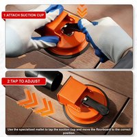 Ventouse en caoutchouc (silicone) 120mmx50mm pour réparation de joint de sol, sans soudure, renforcée, capacité 70kg, installation au sol
