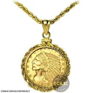Пользовательские Золотая монета Ювелирные изделия Монета жемчуг цена старые монеты
