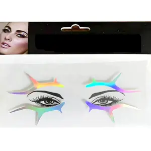 Europese En Amerikaanse Stijl Gekleurde Oog Make-Up Stickers Feest Gezicht Decoratie Make-Up Eyeliner Stickers