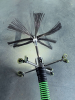 Machine de nettoyage de conduits CVC électrique 3-en-1 avec brosse, aspirateur et caméra, vitesse variable 0-1400 tr/min, rotation automatique avant-arrière, 2000 m³/h