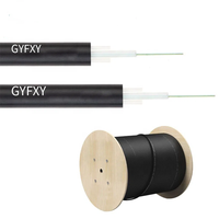 Fabricante de FTTH Interior Exterior 1/2/4 Core Gyfxy Cable de fibra óptica para el precio del medidor