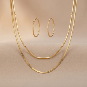 18K Gold Plated Titanium Steel Trendy Wedding Engagement Anniversary <b>Necklace</b> <b>Chain</b> That Does Not Fade - Product Image 2