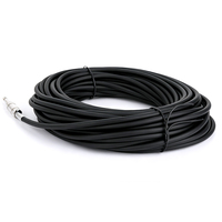 Câble de guitare en cuir en cuivre sans oxygène 20m 66ft, double connecteur droit plaqué or, conducteur OFC, son clair HiFi, câble audio pour instrument