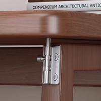 Bureau d'angle en bois pliable avec étagère Table pour ordinateur portable mobile Chambre à coucher Bureau d'étude Salon Table à collation pour bureau à domicile