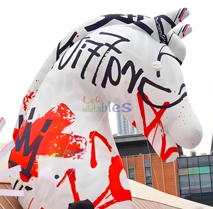 Özel dev şişme at kafası şişme Unicorn karikatür at bebek asılı dekorasyon için - Product Image 6