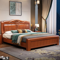 Lits en bois de Style chinois, lit Double, mobilier de chambre simple et moderne, lit king size