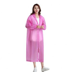 Personalized <b>EVA</b> Frosted Rain Poncho Adult Size Full Coverage Waterproof With Hood Outdoor Travel Hiking - Product Image 3