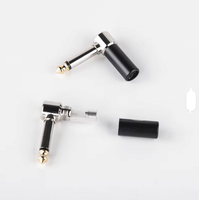 Connecteur audio mono à angle droit de 1/4 pouce (6,35 mm) en or pour haut-parleurs, vente en gros d'usine