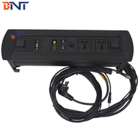 Prise de bureau motorisée inclinable BNT de haute qualité à 2 prises d'alimentation, VGA, AUDIO, Media Socket, courant nominal 16A, niveau IP44, SDK