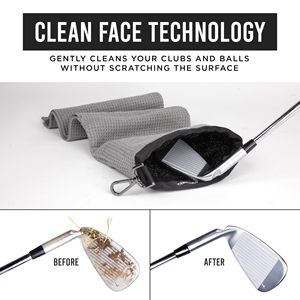 Bolsa de Limpieza para Palos y Pelotas de Golf Personalizada con Toalla Integrada, Exterior Impermeable, Tecnología Clean Face, Forro que Limpia las Ranuras de los Palos - Product Image 4