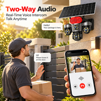 Kamera CCTV Solar PTZ Wistino 16MP 4G Multi Lensa 360 Deteksi Manusia AI Full HD IP66 Tahan Air Harga Pabrik