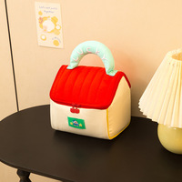 Sac de rangement en polyester BRM, mignon, en forme de petite maison, grande capacité, portable, organiseur de toilette, cadeau de premier anniversaire