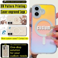 Coque de téléphone magnétique irisée en PC pour iPhone personnalisée