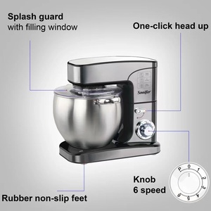Batidora de Alimentos Profesional <span class=keywords><strong>Sonifer</strong></span> SF-8082 de Alta Resistencia con Tazón de Gran Capacidad de 12 l, Gancho para Amasar, Batidor y Varilla, 2000 W - Product Image 4