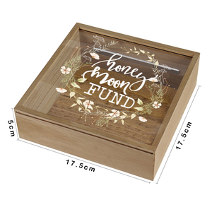 Caja de sombra de fondo de madera de luna de miel de madera natural para <span class=keywords><strong>viajes</strong></span>, vacaciones, Fondo de boda de luna de miel - Product Image 6