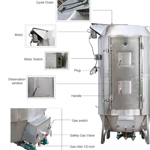 Máquina profesional multiusos de horno de pato tostador de carbono y gas de acero inoxidable - Product Image 5