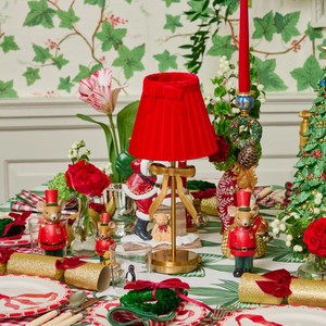 Christmas Time Decorative <strong>Lamp</strong> Rechargeable Desk <strong>Lamp</strong> Replaceable Fabric Lampshade, Golden <strong>Copper</strong> LED <strong>Lamp</strong>, Battery TableLamp - Product Image 3