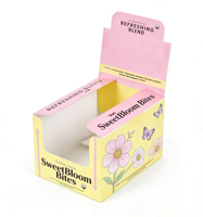 Boîte de présentation personnalisée avec revêtement UV mat, vente en gros, logo imprimé, pour comptoir de vente au détail, promotion de produits de collation, marque