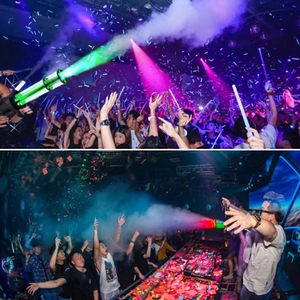 Pistolet à air CO2 en métal avec LED RGB, effets spéciaux pour DJ, machine à jet de fumée pour scène, pistolet à fumée électrique avec télécommande - Product Image 2