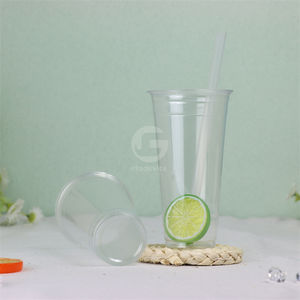 Gobelets en plastique jetables pour usage commercial, personnalisation du logo, jus, smoothies, gobelets en plastique PET transparent - Product Image 3