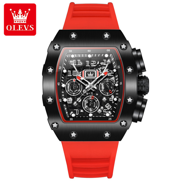 Customized OLEVS 3608 New Style Three Small Dial Working Date Display Watch Sport Wrist Watch Waterproof Mens Watches