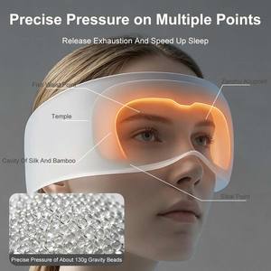 Masque oculaire lesté CM 3D profilé avec logo personnalisé pour la méditation et le yoga, masque lesté avec billes de verre, faible MOQ - Product Image 3