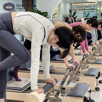 QueenLife Nouveau Design Reformer de Pilates en Bois d'Érable Blanc pour Studio de Pilates à Vendre