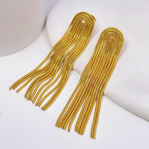 Wholesale <b>Fine</b> High Quality Women Gold Plated Stainless Steel Jewelry Set for Women Stainless Steel Design <b>Earrings</b> - Product Image 4