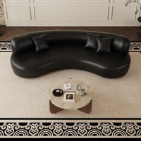 Canapé d'angle moderne gonflable à trois places, rembourré en éponge, en similicuir, pour salon, bureau, hôtel