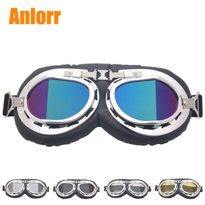 Gafas de Motocicleta con Marco Metálico de Aro Completo, Lentes de Policarbonato con Protección UV, Antideslizantes, Protección Ocular para Conducción al Aire Libre - Product Image 4