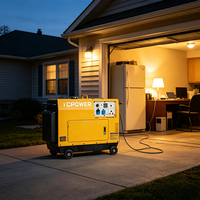 Générateur diesel silencieux monophasé 7,5 kW 7,5 kVA 8 kW avec ATS et télécommande à vendre