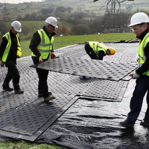 Bền uhmwpe xây dựng tạm thời đường Thảm 4x8 ft mặt đất bảo vệ thảm - Product Image 1