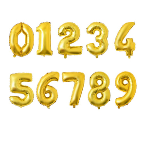 Palloncini in Alluminio Ecologici con Numeri da 0 a 9, 16/32/40 Pollici, Oro e Argento, per <span class=keywords><strong>Compleanni</strong></span>, San Valentino, Lauree - Product Image 4