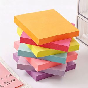 100 Hojas de Notas Adhesivas de Colores Brillantes Surtidos, Blocs de Notas Multicolor, para Oficina, Escuela, Toma de Notas Diarias y Documentos - Product Image 1