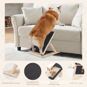 Cross-border adjustable height wooden dog climbing board with hidden treat <b>box</b>, repair stand, <b>file</b>, pet supplies, and toys. - Product Image 5