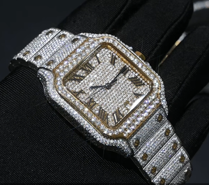 Diamond Moissanite <strong>Watch</strong> Custom Mechanical <strong>Watches</strong> for Men Classic Men's <strong>Watch</strong> Square Case for <strong>Cartier</strong> Moissanite <strong>Watches</strong> - Product Image 1