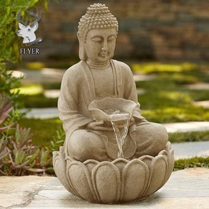 Fonte de Água com Estátua de Buda em Mármore para Exterior, Decoração de Jardim, Buda Sentado - Product Image 4