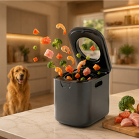Cuisinière de nourriture pour animaux de compagnie intelligente et écologique de 4,2 L, portable, en plastique, pour préparer des repas frais pour animaux de compagnie, automatique, 5 en 1, 5 modes, écran tactile