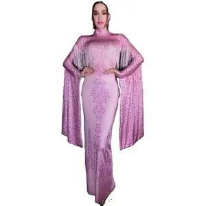 Novance-Vestidos rosas decentes para mujer, vestidos elegantes de talla grande
