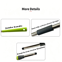 Raclette de douche extensible à long manche en plastique, lame en TPR durable et écologique pour le nettoyage des sols et des vitres