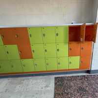 Casier de rangement robuste en ABS de haute qualité avec serrures pour bureaux, gymnases, vestiaires et compartiments à bagages, structure démontable
