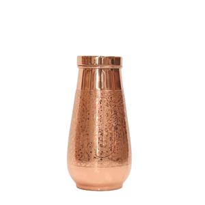Premium Mughal-Style Engraved Copper Bedroom <b>Jar</b> - Antique Finished Artisanal Nightstand Water Pitcher with Glass Lid - Product Image 1