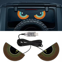 1 Paire de feux LED décoratifs pour pare-brise de camion, type « Devil Eye », pour vitres avant et arrière de voiture, clignotants USB, feux de signalisation d'avertissement