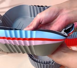 Six plaques intérieures réutilisables en silicone pour friteuses à air, compatibles lave-vaisselle et écologiques – Ensemble indispensable pour les réunions de famille et les fêtes - Product Image 5