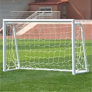 But de football Oulin à montage rapide avec filet |   But de football portable en métal blanc pour entraînement extérieur des jeunes - Product Image 4